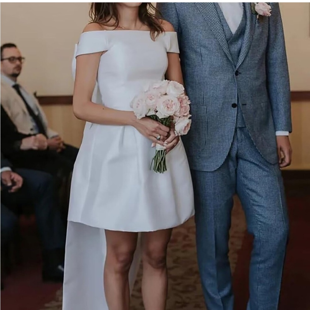 Elegant White Off-Shoulder Dress